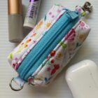 Light Floral Clip and Carry Pouch